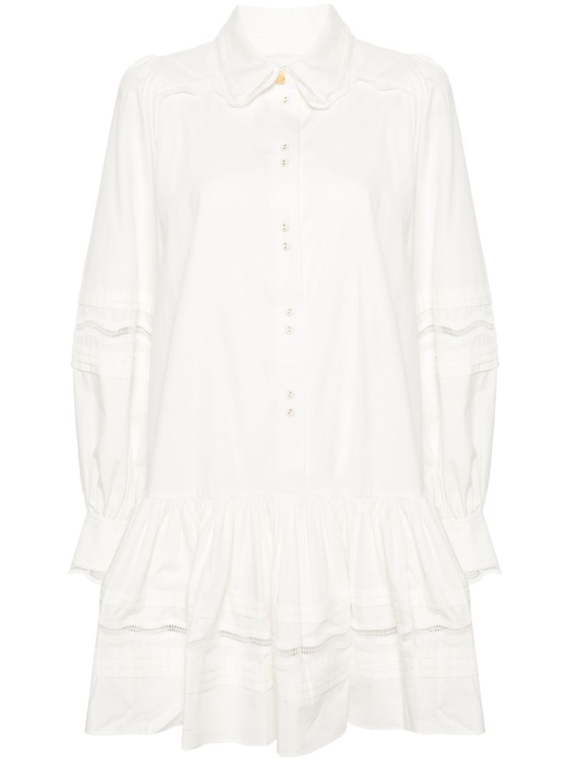 White Reva Cotton Shirt Dress