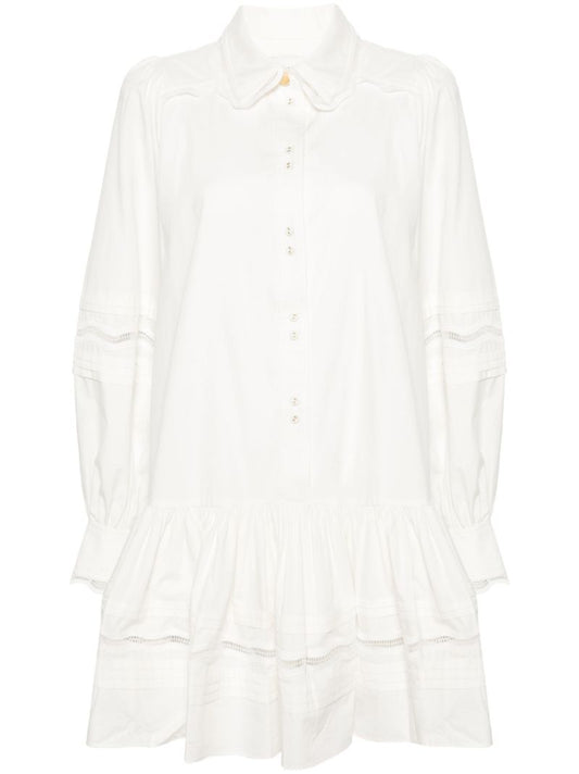 White Reva Cotton Shirt Dress