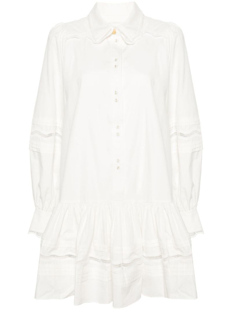 White Reva Cotton Shirt Dress