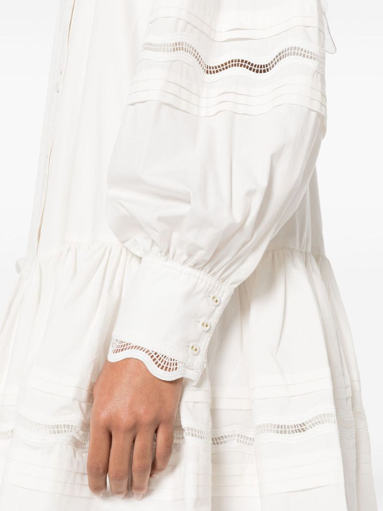White Reva Cotton Shirt Dress