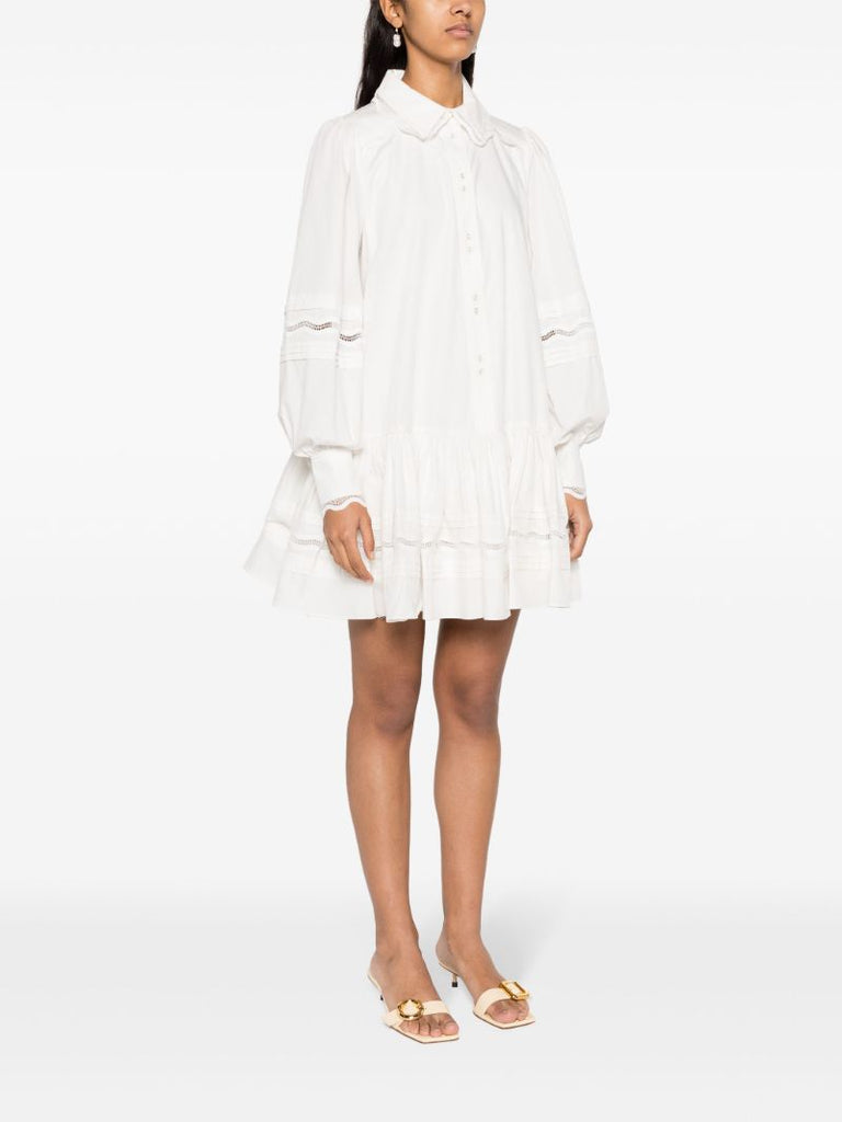 White Reva Cotton Shirt Dress