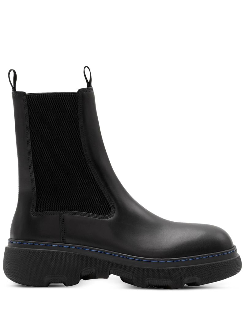 Black Creeper Leather Chelsea Boots