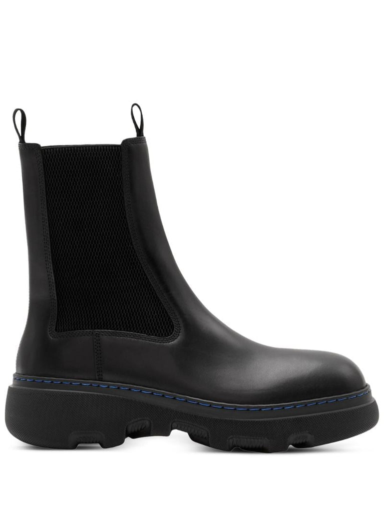 Black Creeper Leather Chelsea Boots