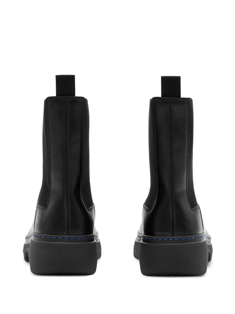 Black Creeper Leather Chelsea Boots
