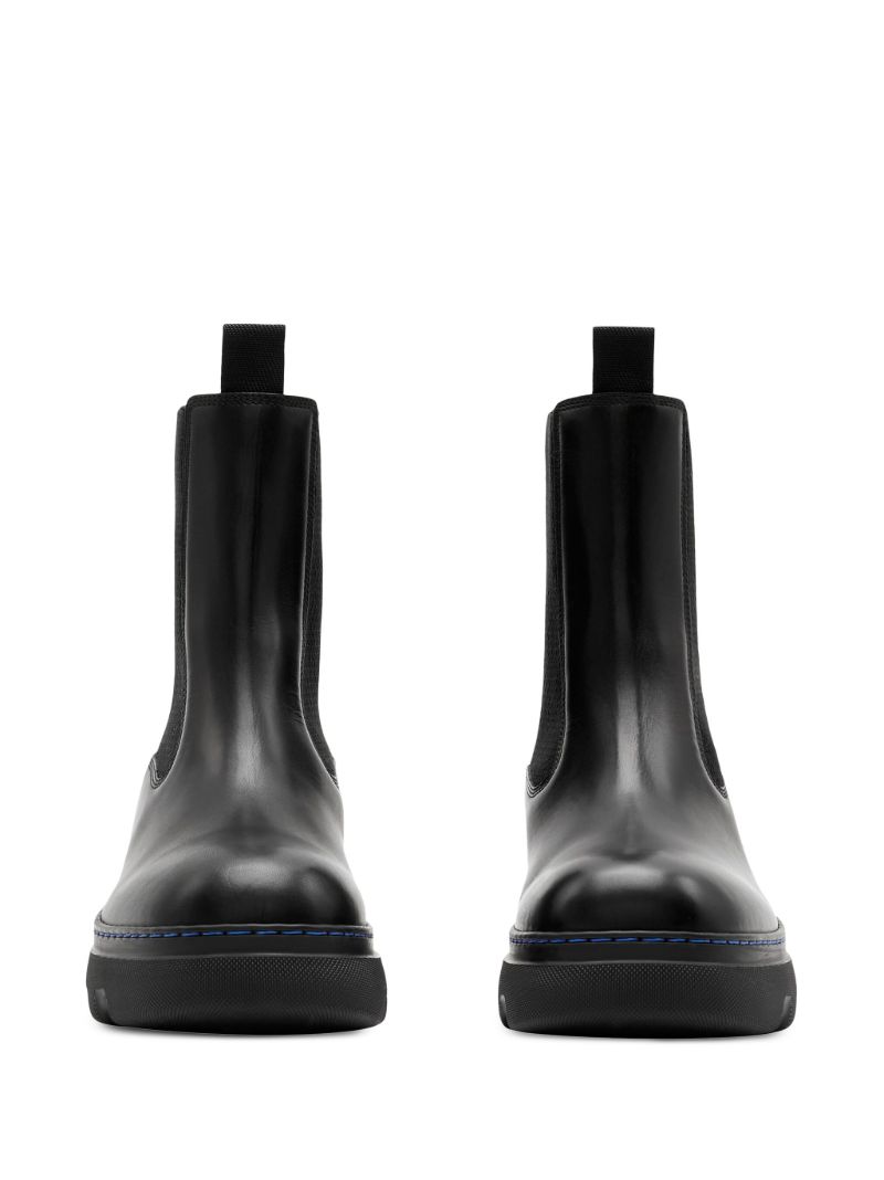 Black Creeper Leather Chelsea Boots