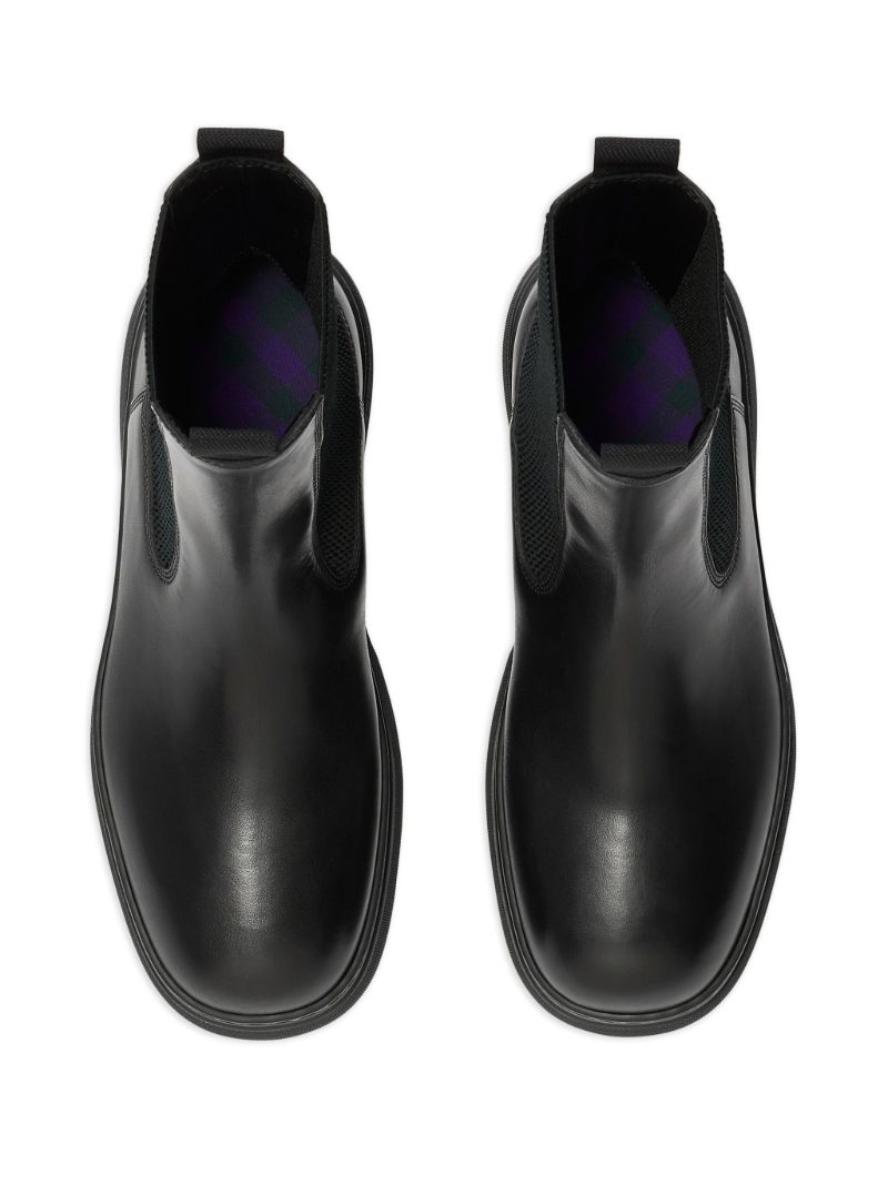 Black Creeper Leather Chelsea Boots