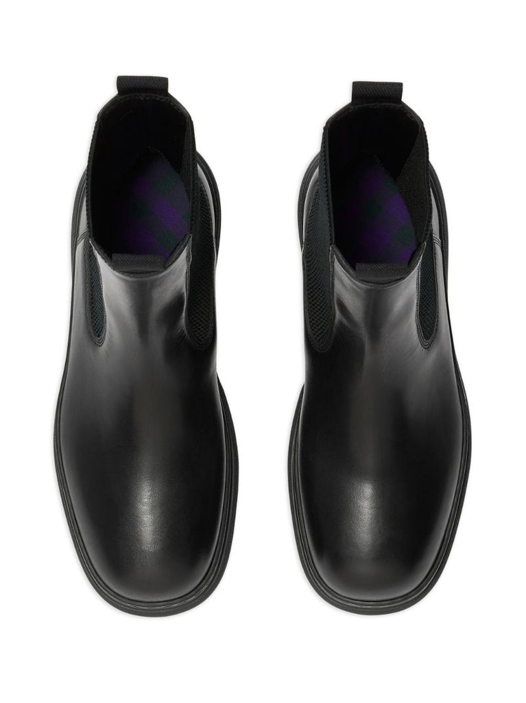 Black Creeper Leather Chelsea Boots