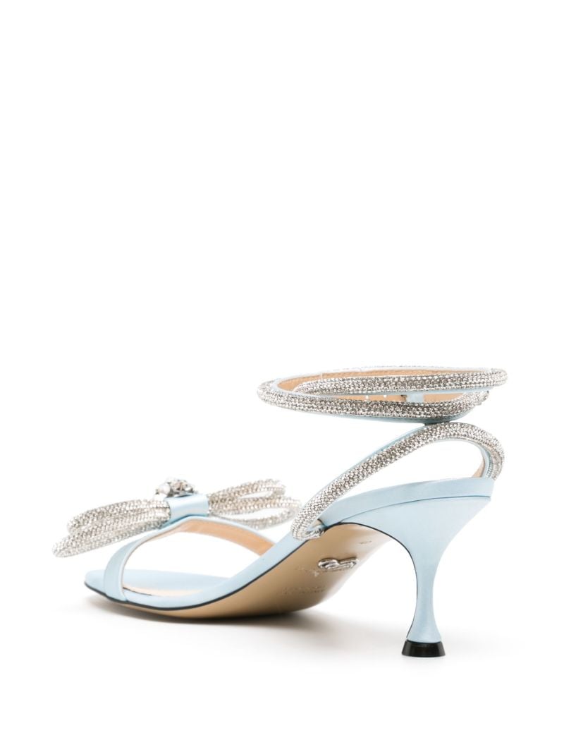 Blue Double Bow 65mm Sandals