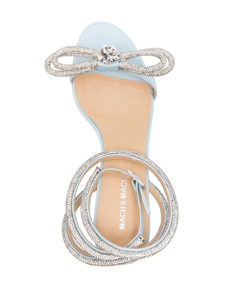 Blue Double Bow 65mm Sandals