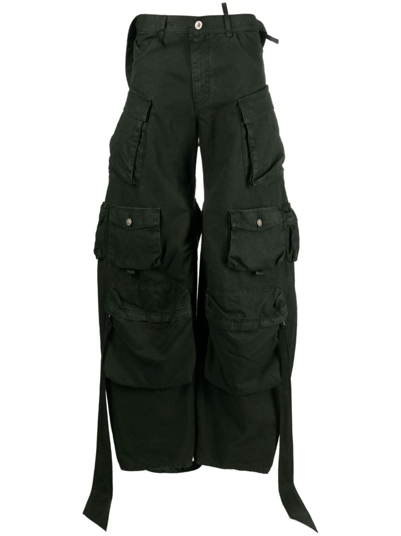 Green Fern Cotton Cargo Pants