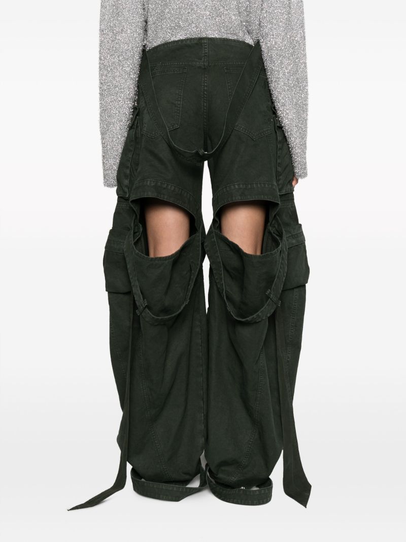 Green Fern Cotton Cargo Pants