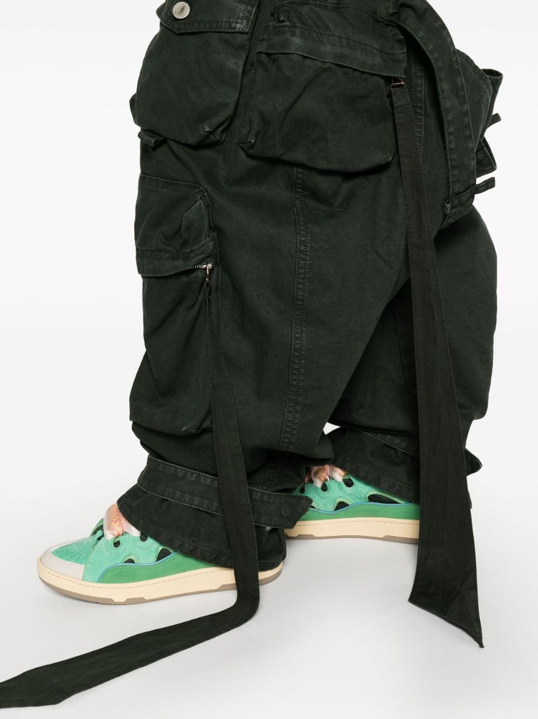 Green Fern Cotton Cargo Pants