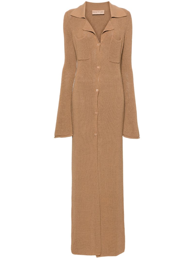 Brown Agos Maxi Cardigan