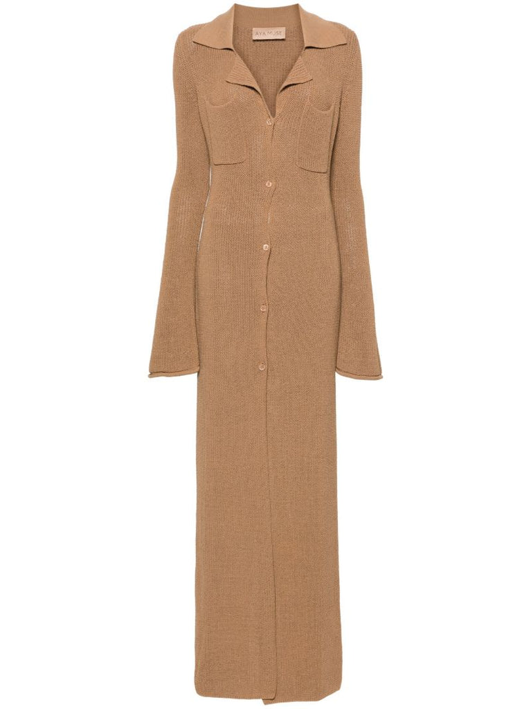 Brown Agos Maxi Cardigan