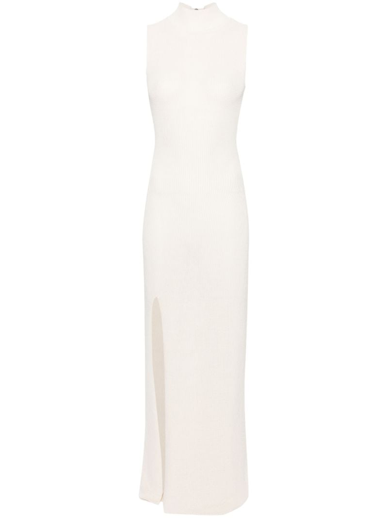 Neutral Berin Knitted Maxi Dress