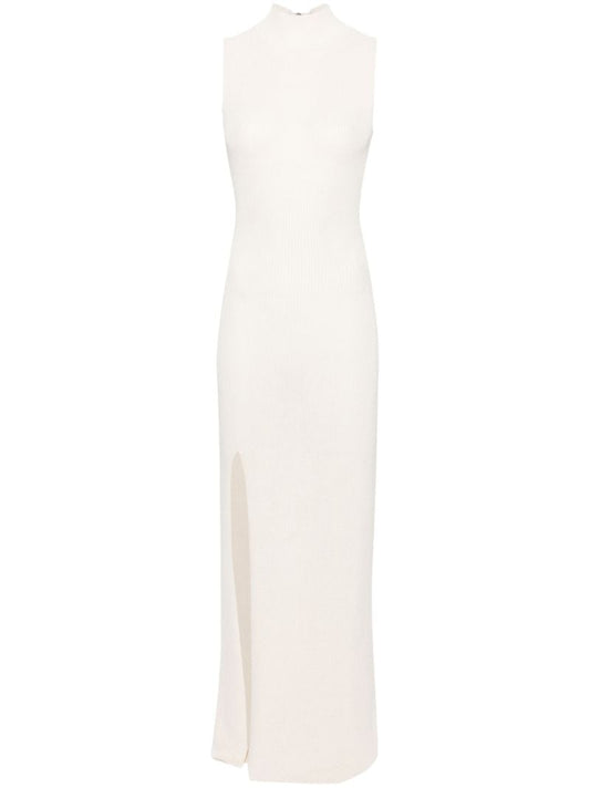 Neutral Berin Knitted Maxi Dress