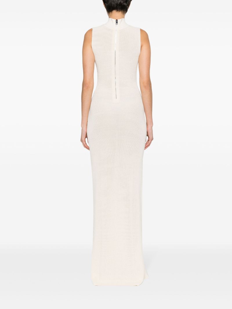 Neutral Berin Knitted Maxi Dress