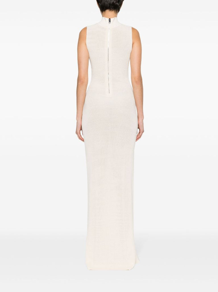 Neutral Berin Knitted Maxi Dress