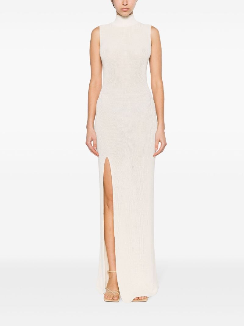 Neutral Berin Knitted Maxi Dress
