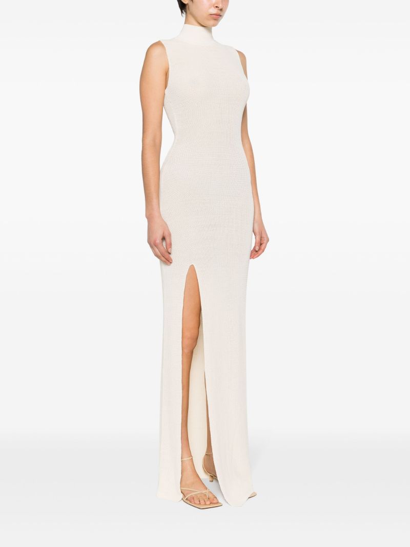 Neutral Berin Knitted Maxi Dress