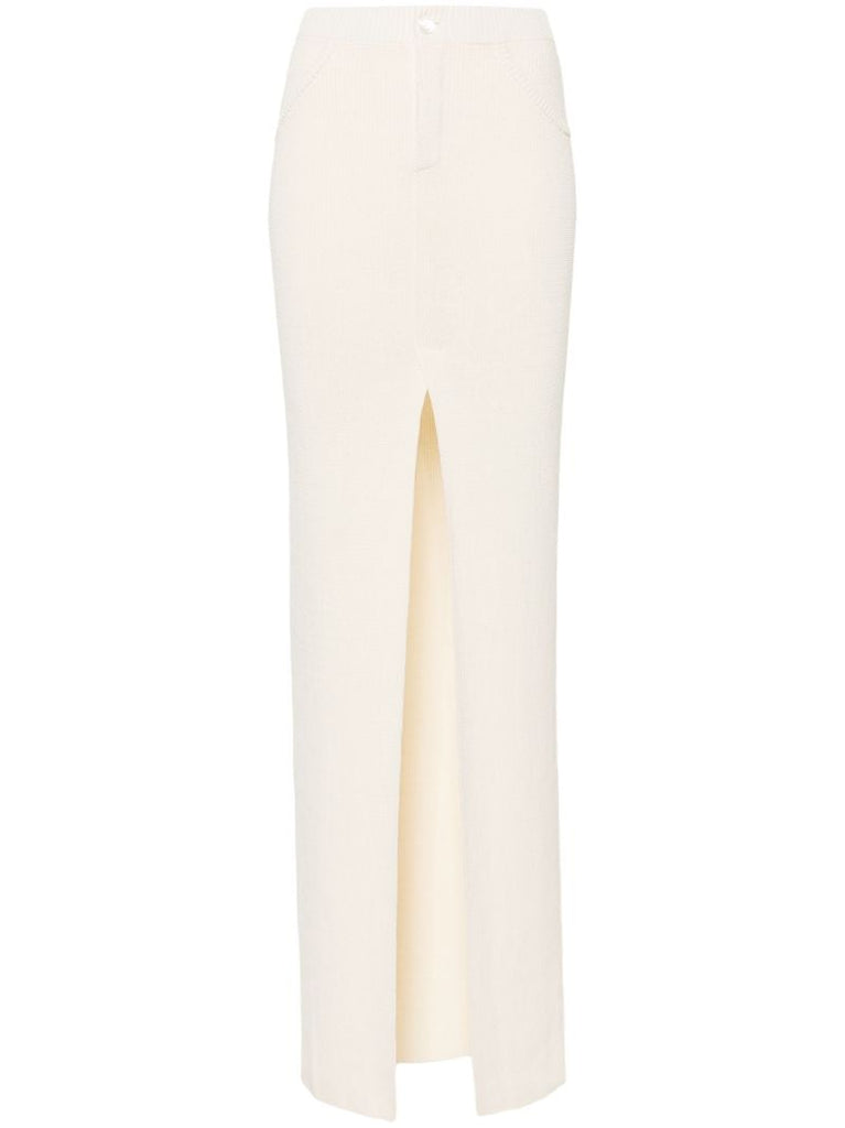 Neutral Sei Knitted Maxi Skirt
