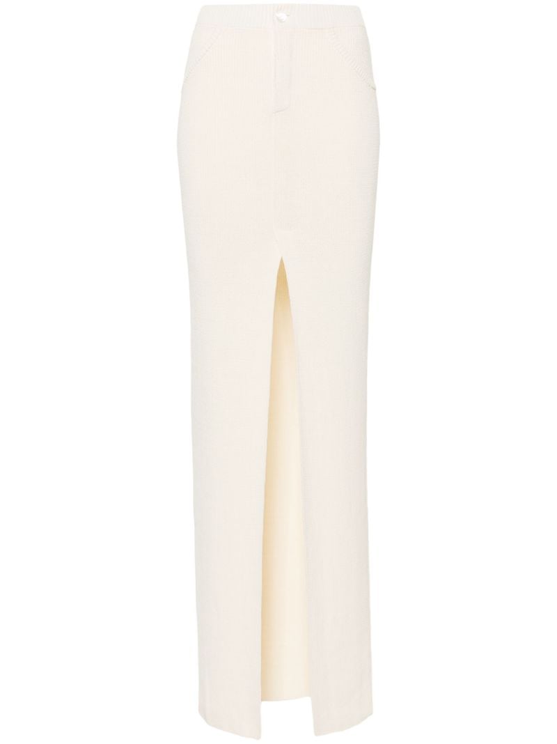 Neutral Sei Knitted Maxi Skirt