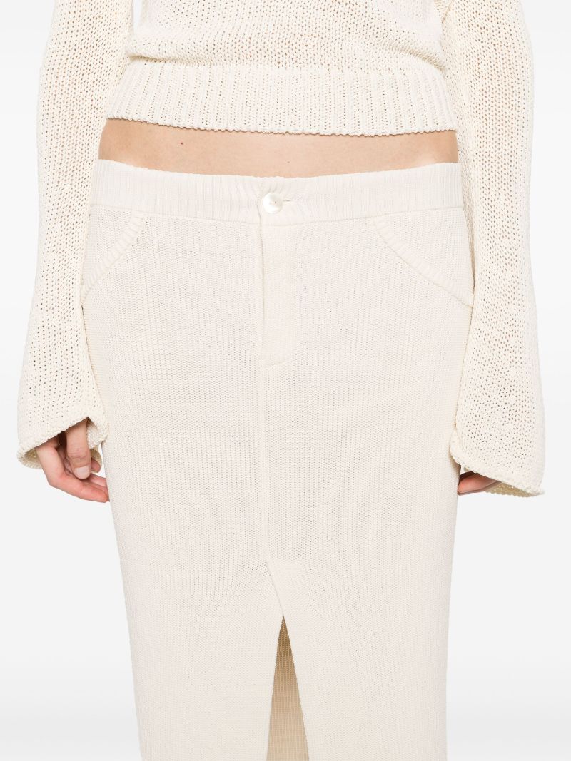 Neutral Sei Knitted Maxi Skirt