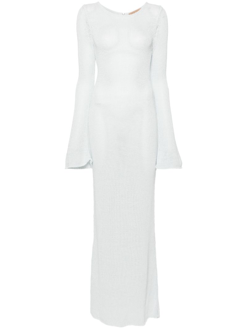 Blue Ocra Knitted Maxi Dress