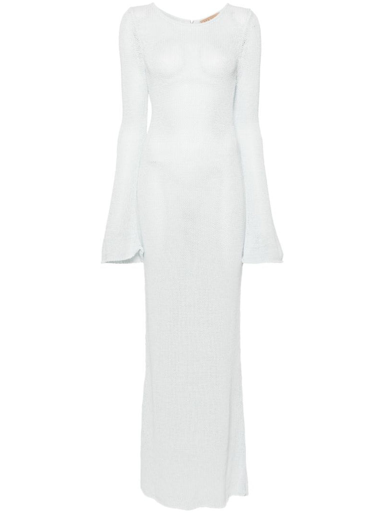 Blue Ocra Knitted Maxi Dress