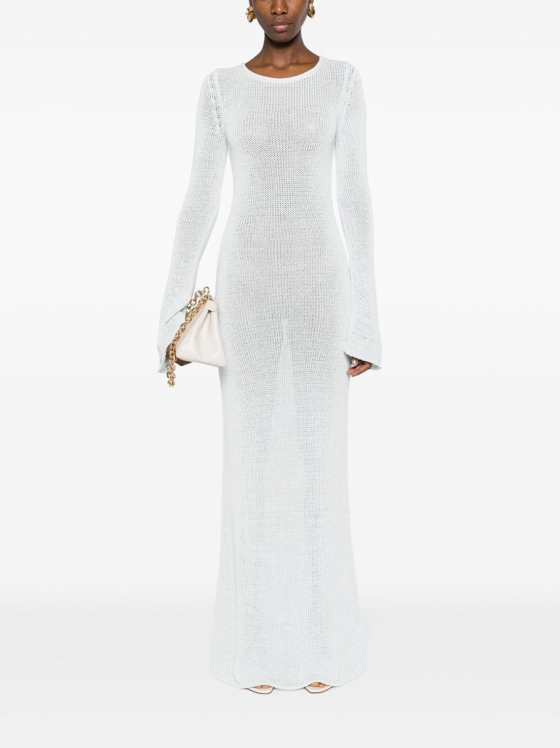 Blue Ocra Knitted Maxi Dress