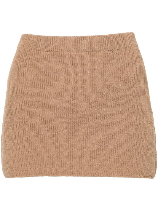 Brown Agos Knitted Mini Skirt