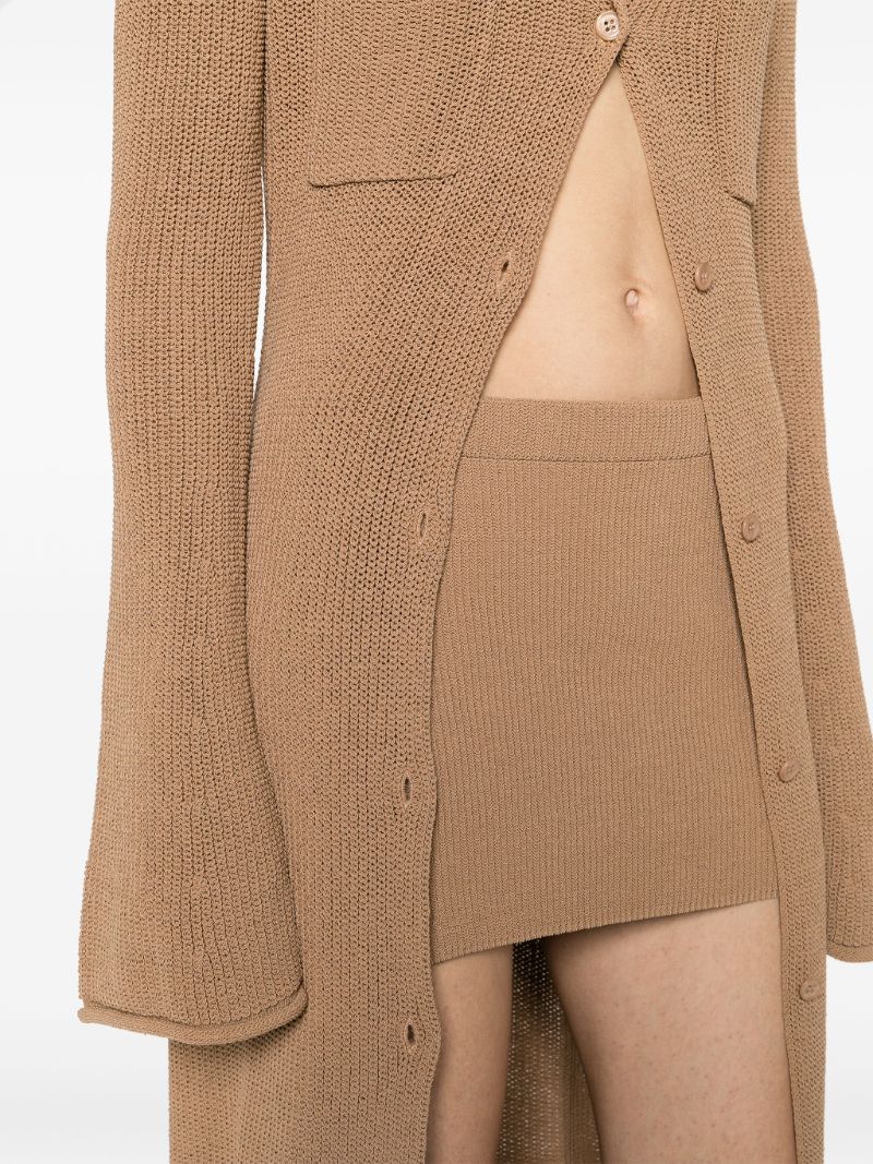 Brown Agos Knitted Mini Skirt