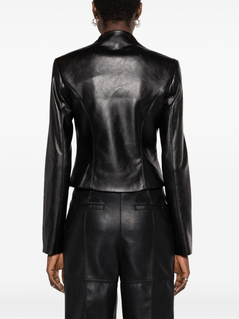 Black Ubala Faux-leather Jacket