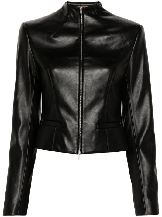 Black Ubala Faux-leather Jacket