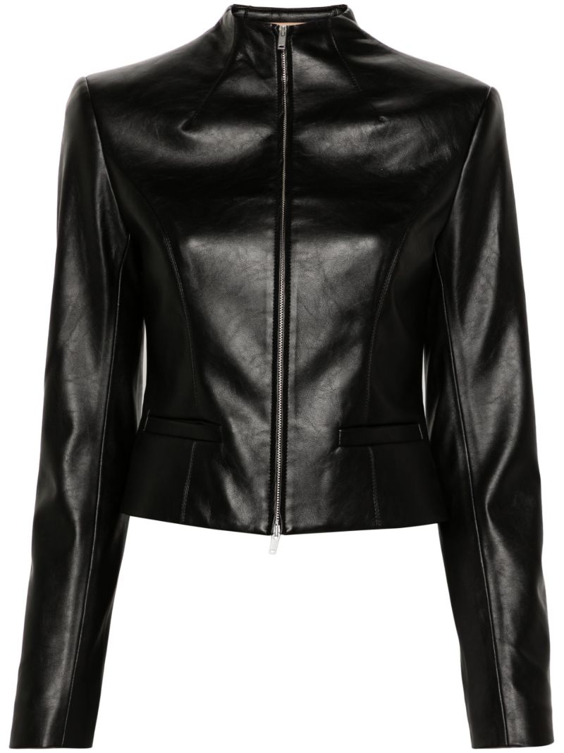 Black Ubala Faux-leather Jacket