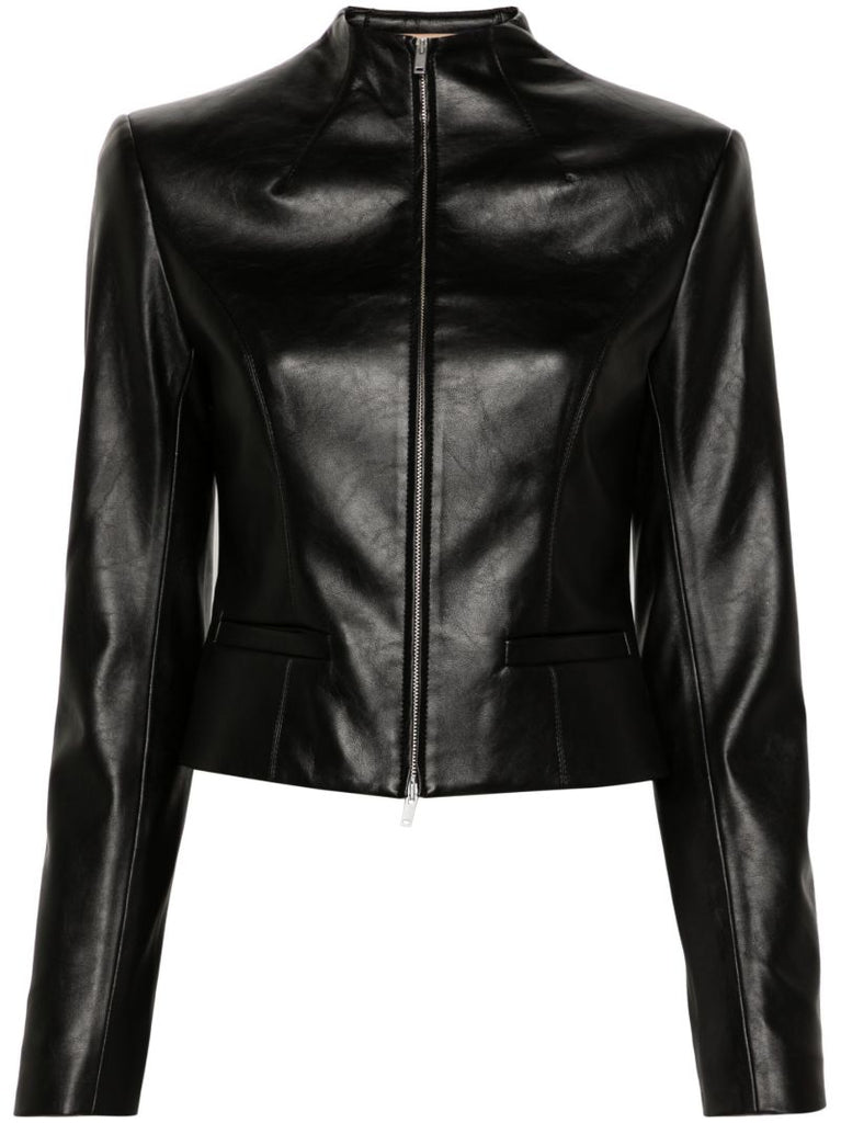 Black Ubala Faux-leather Jacket