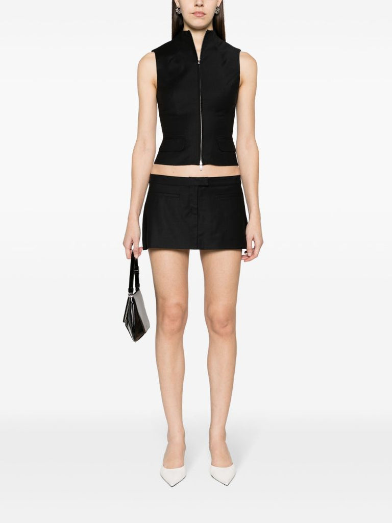 Black Suwo Mock-neck Top