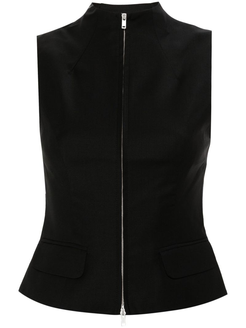 Black Suwo Mock-neck Top