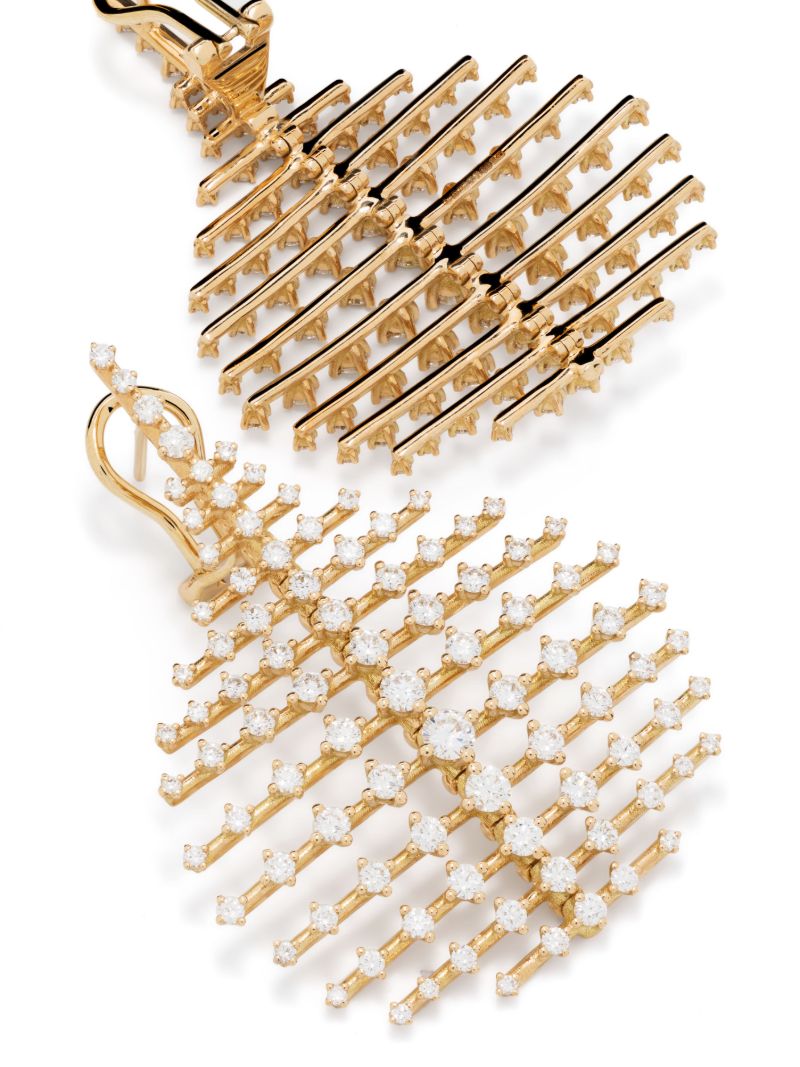 18k Yellow Gold Small Brilliant Disco Diamond Earrings