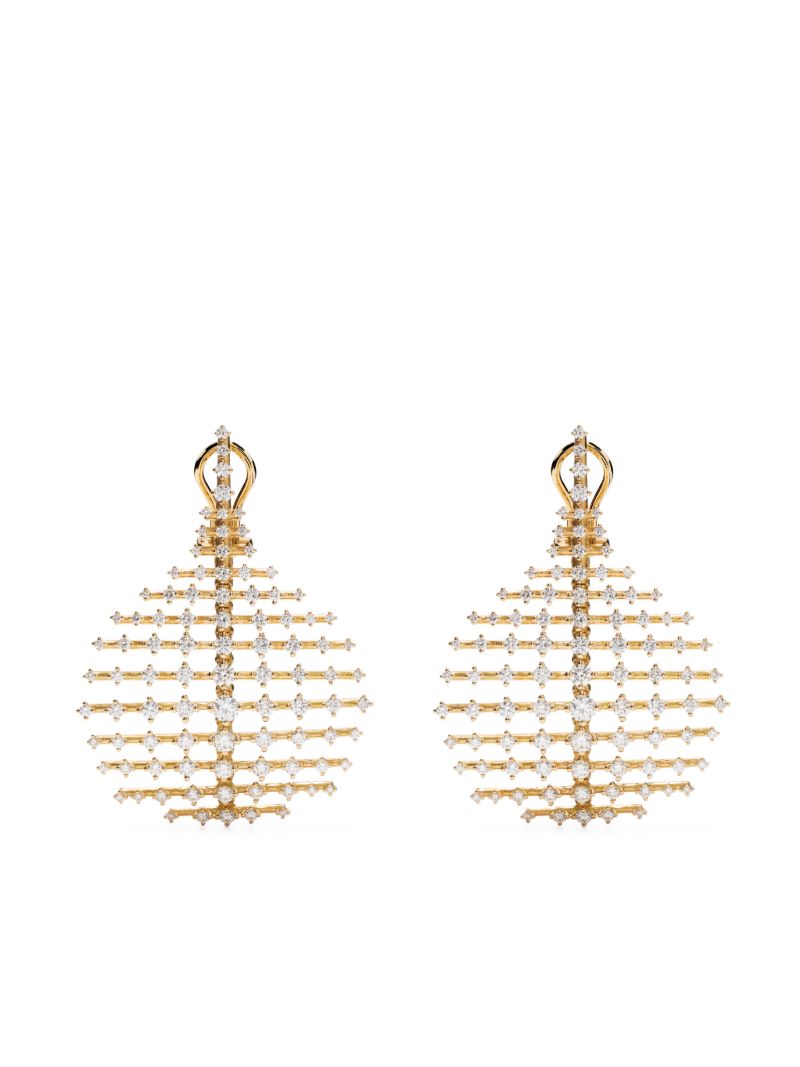 18k Yellow Gold Small Brilliant Disco Diamond Earrings