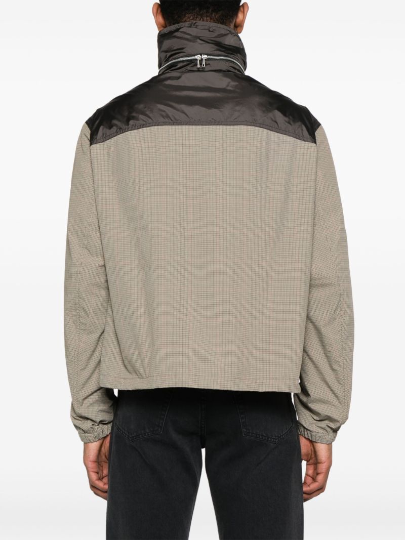 Brown Shigatsu Plaid-check Hooded Jacket
