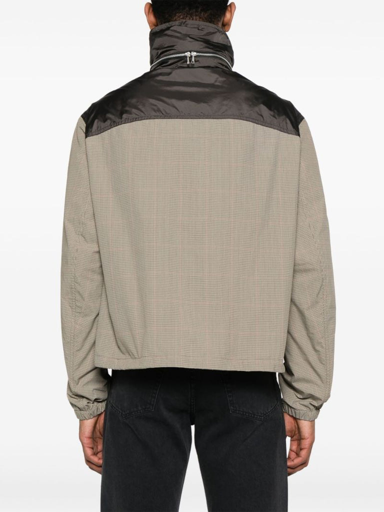 Brown Shigatsu Plaid-check Hooded Jacket
