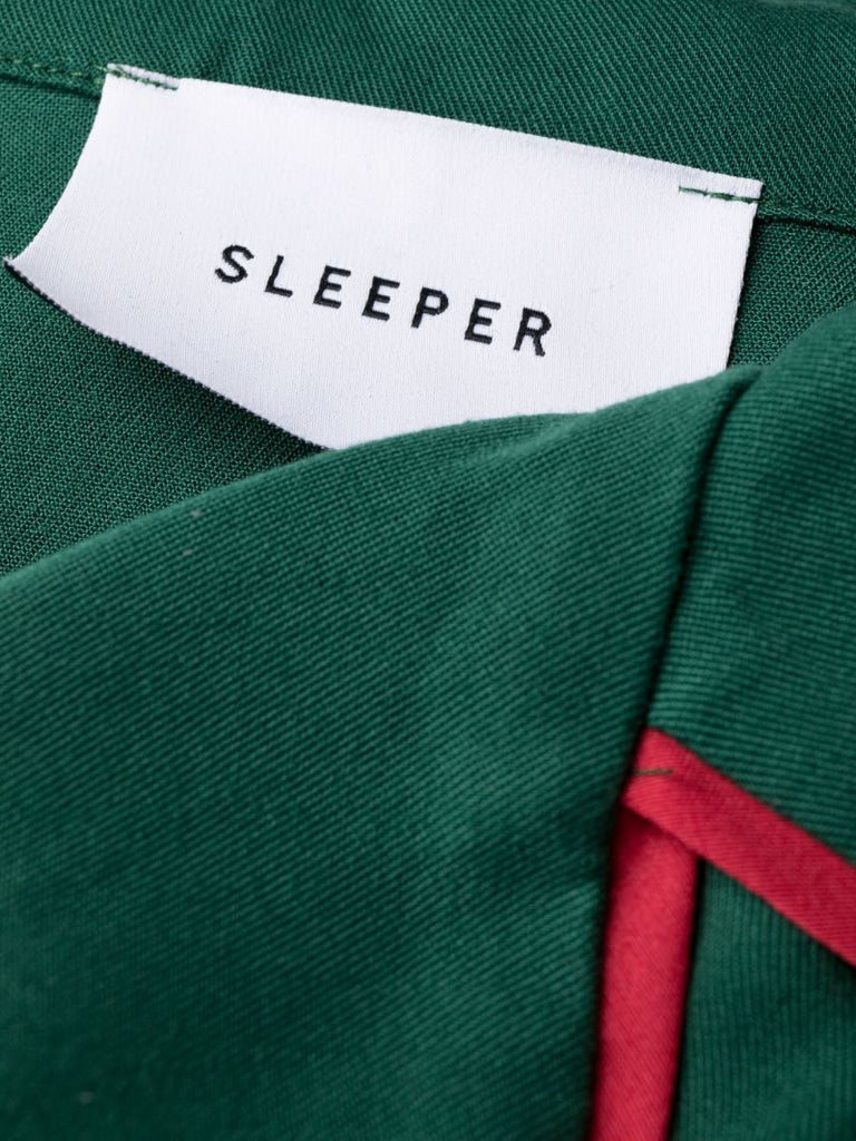 Green Party Feather-trim Pyjama Set