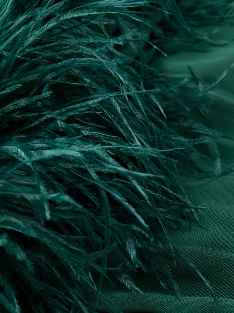 Green Party Feather-trim Pyjama Set