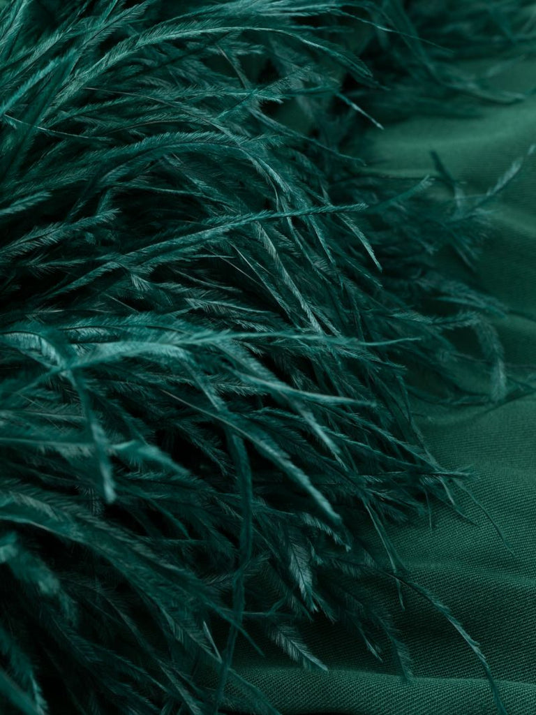 Green Party Feather-trim Pyjama Set