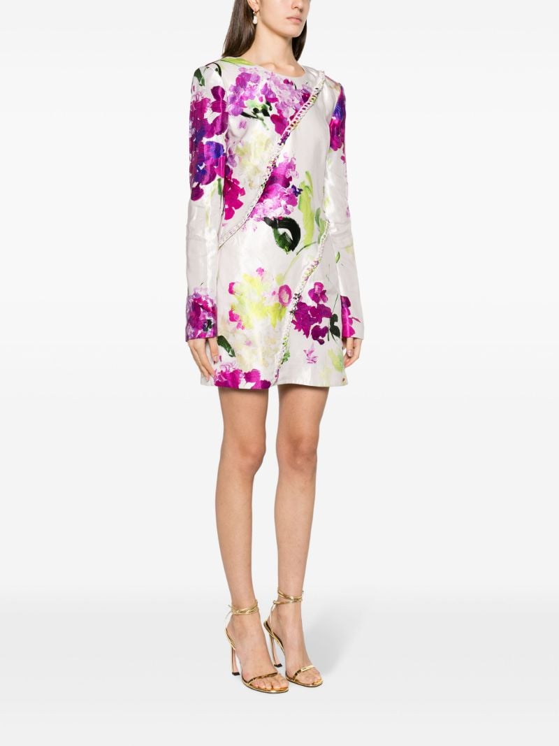 White Arbour Floral-print Mini Dress