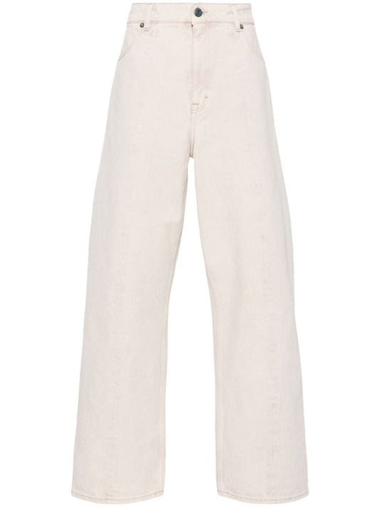 Beige Wide-legged Jeans