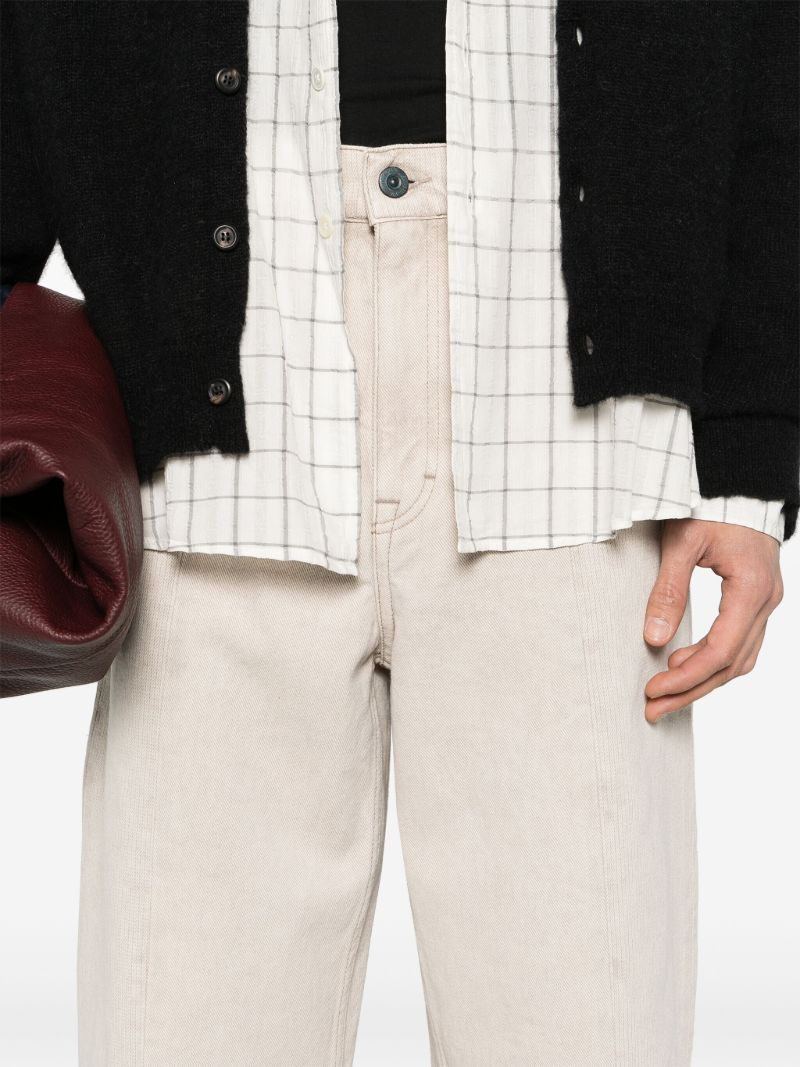 Beige Wide-legged Jeans