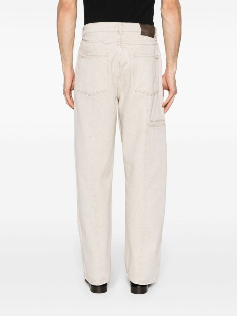 Beige Wide-legged Jeans