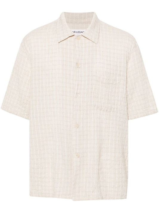 White Box Seersucker-texture Shirt